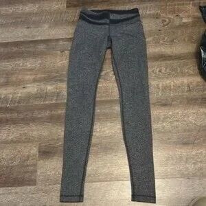 Gray High-Waisted Leggings